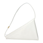 Weiße Lederschultertasche
