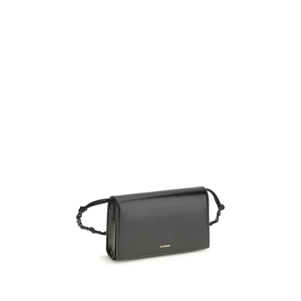 Brieftasche aus schwarzem Kalbsleder Bos Taurus