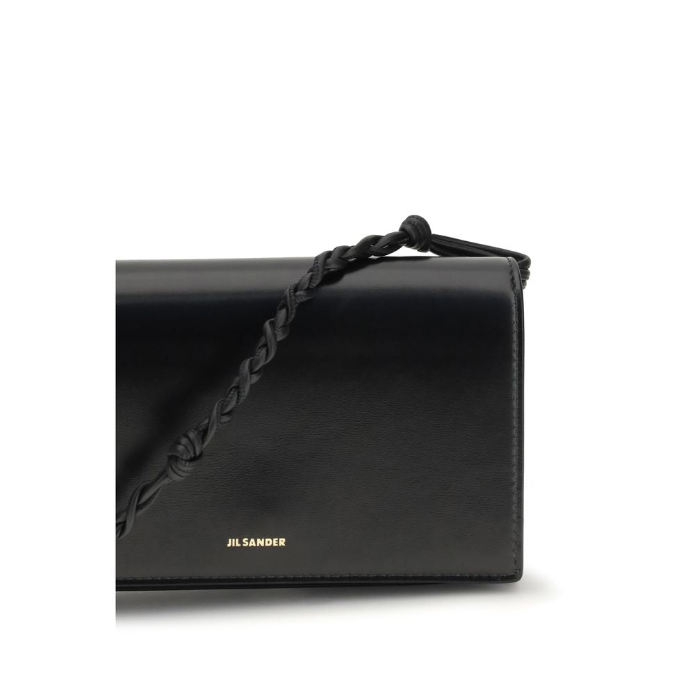 Brieftasche aus schwarzem Kalbsleder Bos Taurus