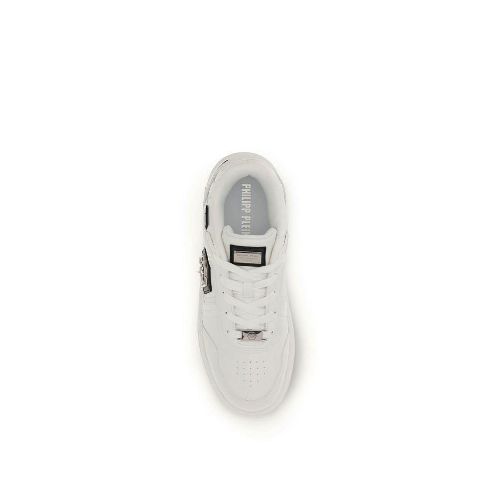 Weiße Kalbsleder-Sportschuhe aus Bos Taurus