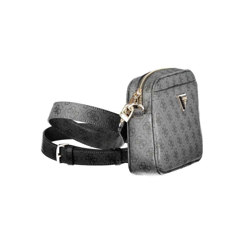 Damenhandtasche aus schwarzem Polyurethan