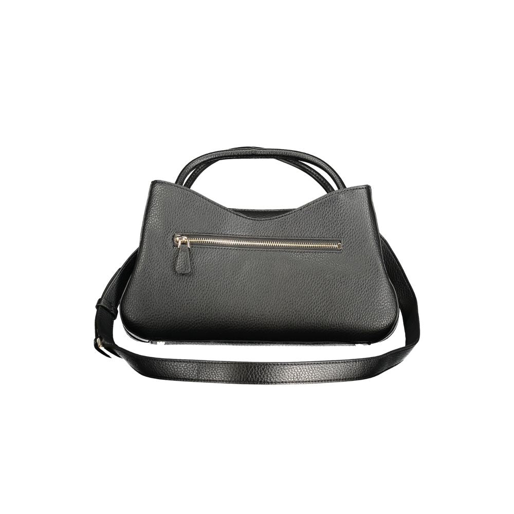 Damenhandtasche aus schwarzem Polyurethan