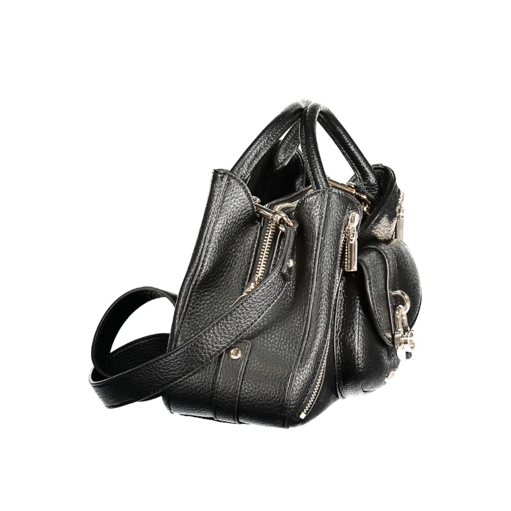 Damenhandtasche aus schwarzem Polyurethan