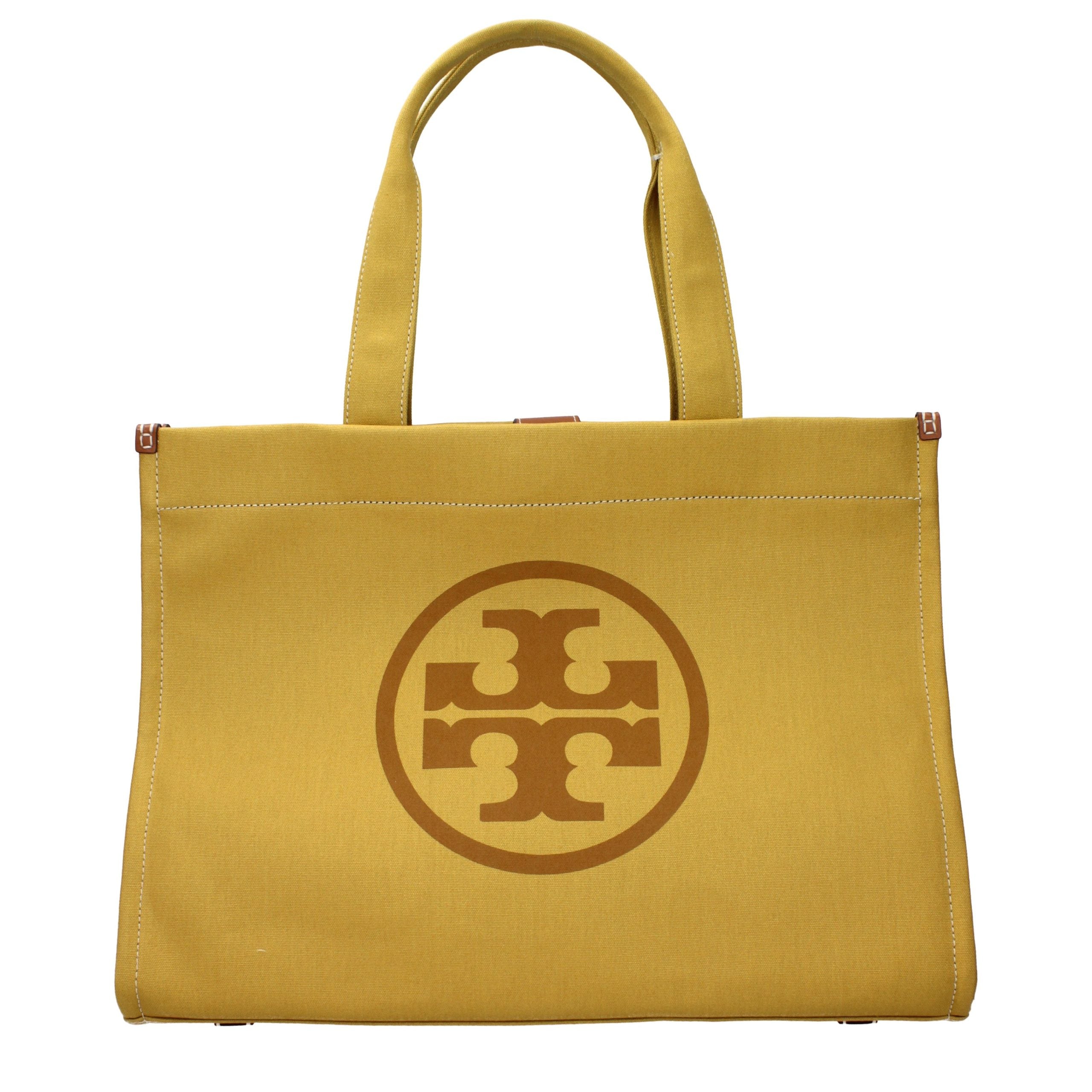 Borsa a tracolla in tessuto giallo
