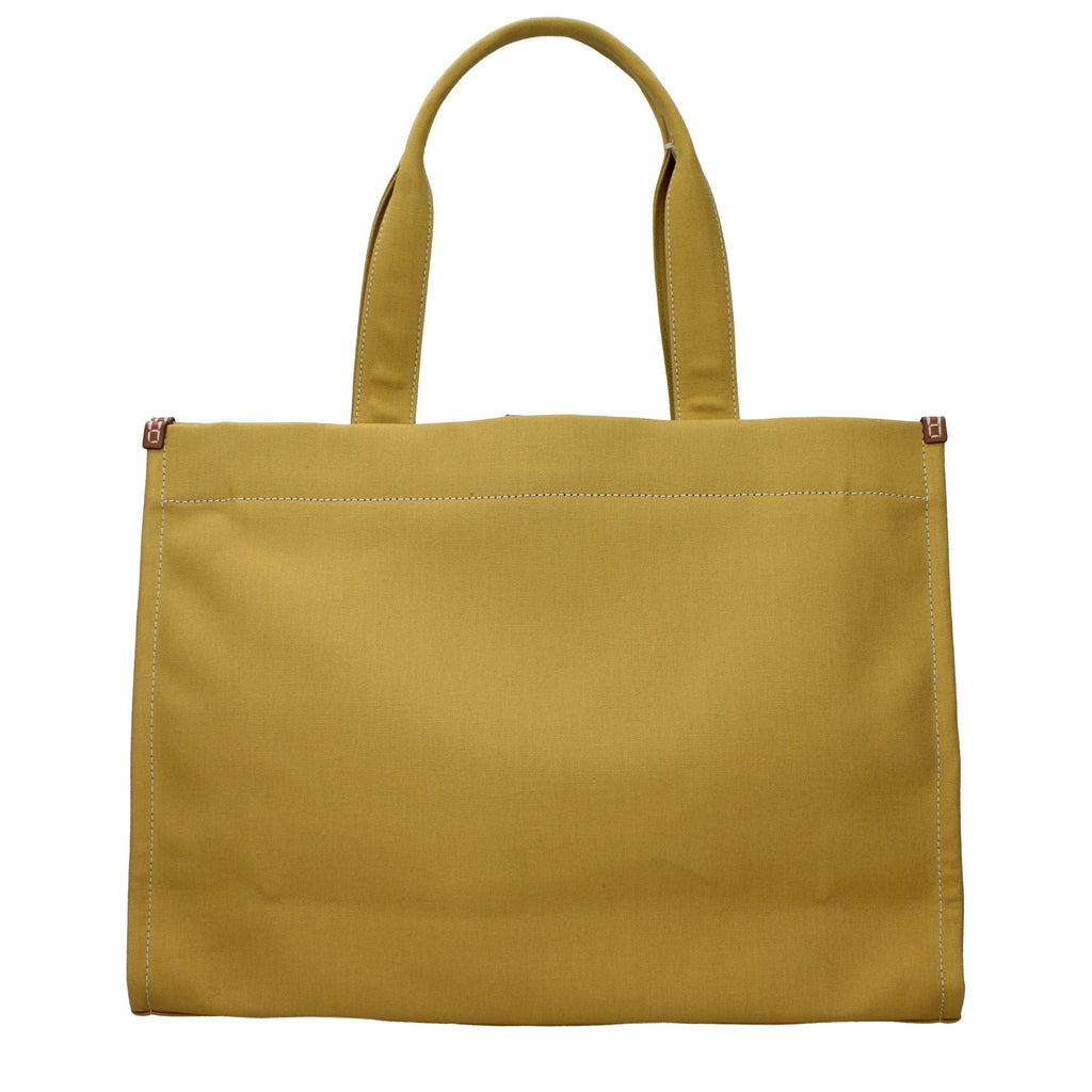 Borsa a tracolla in tessuto giallo