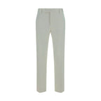 White Cotton Casual Pants