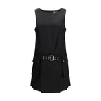 Schwarzes Freizeitkleid aus recyceltem Polyamid