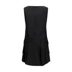 Schwarzes Freizeitkleid aus recyceltem Polyamid