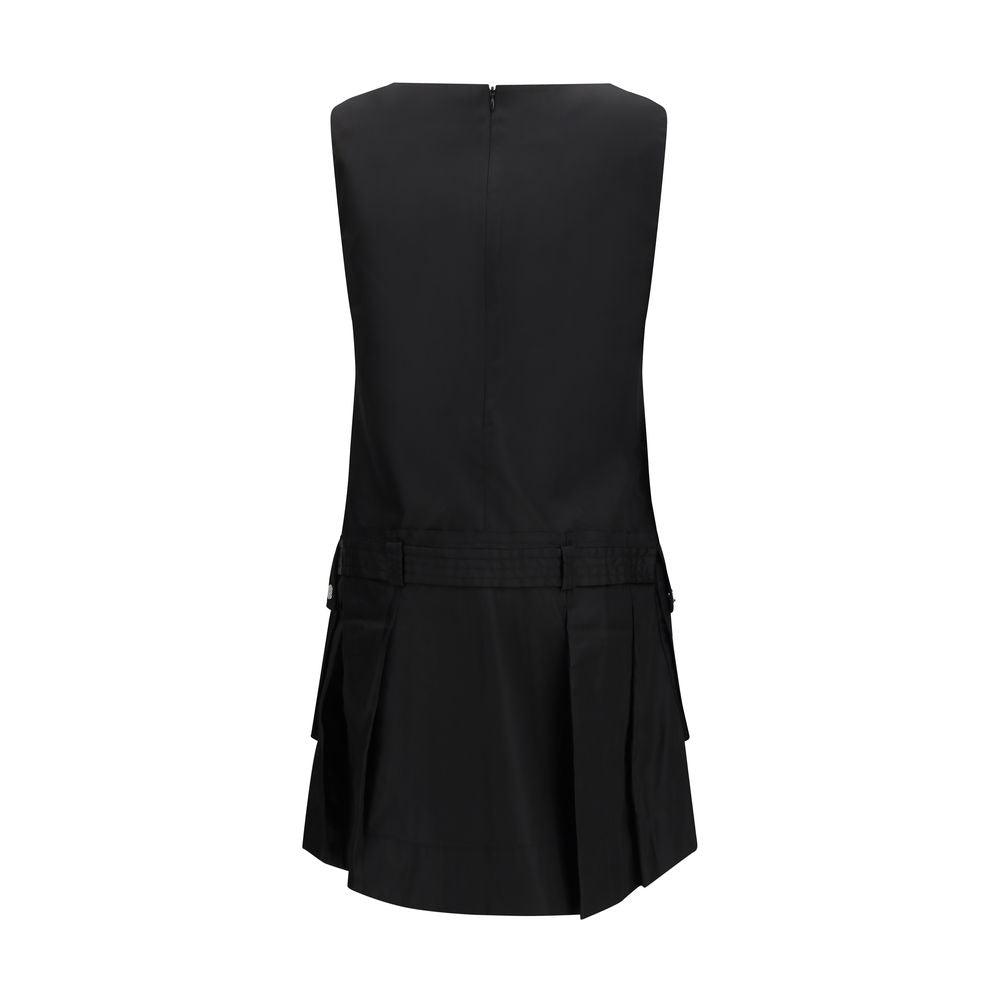Schwarzes Freizeitkleid aus recyceltem Polyamid