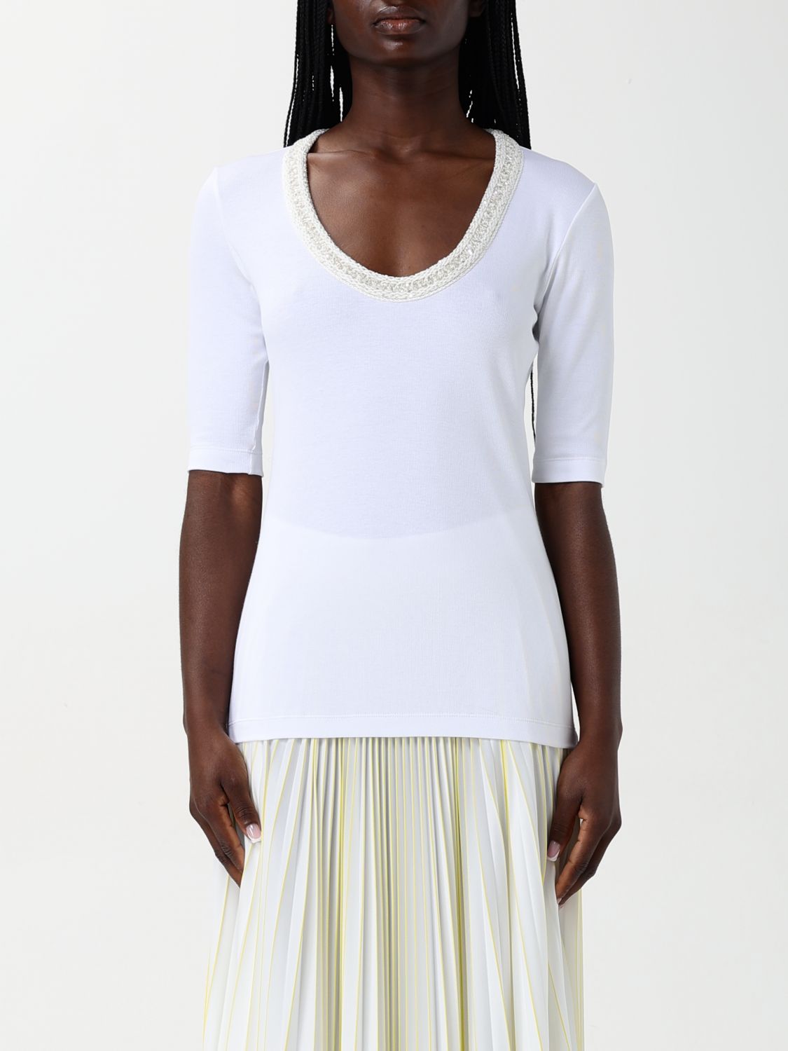 Weißes Baumwoll-T-Shirt