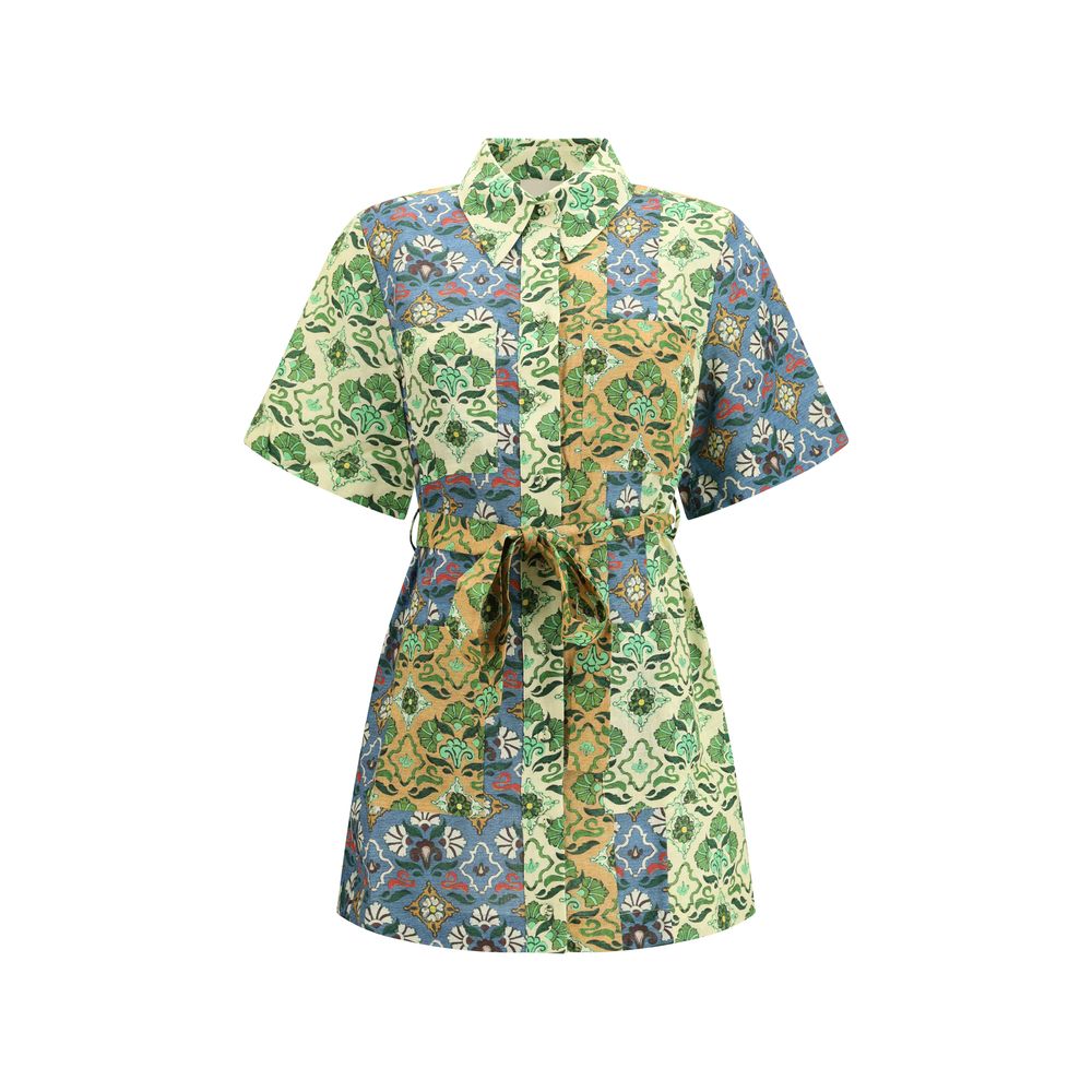 Abito casual in lino multicolor