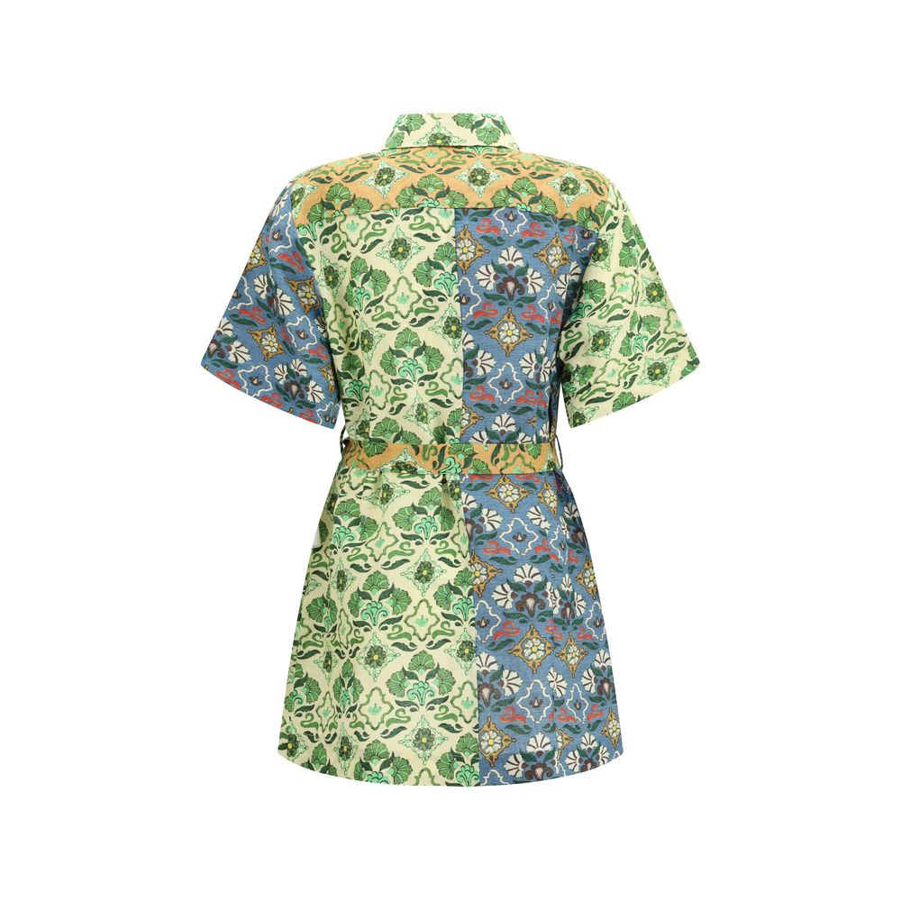 Abito casual in lino multicolor