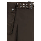 Brown Recycled Polyamide Long Skirt