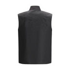 Brown Polyamide Sleeveless Jacket