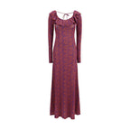 Mehrfarbiges Viskose-Freizeitkleid