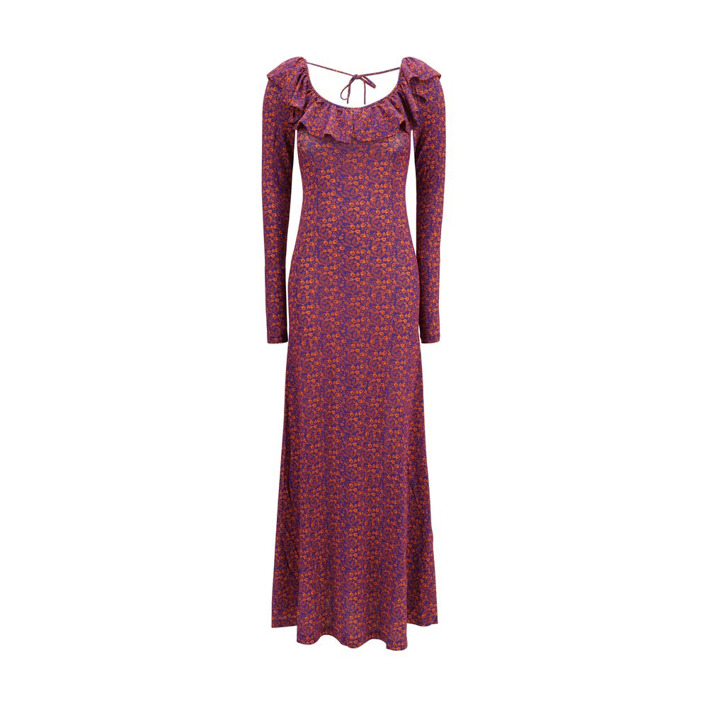 Mehrfarbiges Viskose-Freizeitkleid
