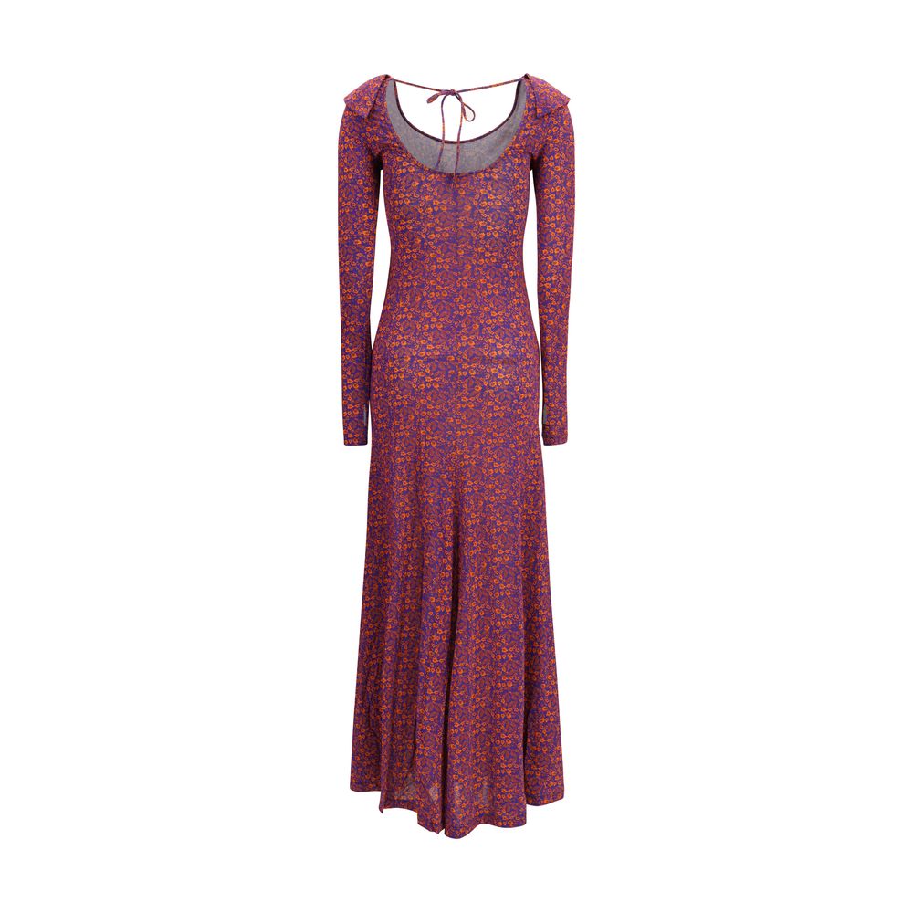 Mehrfarbiges Viskose-Freizeitkleid