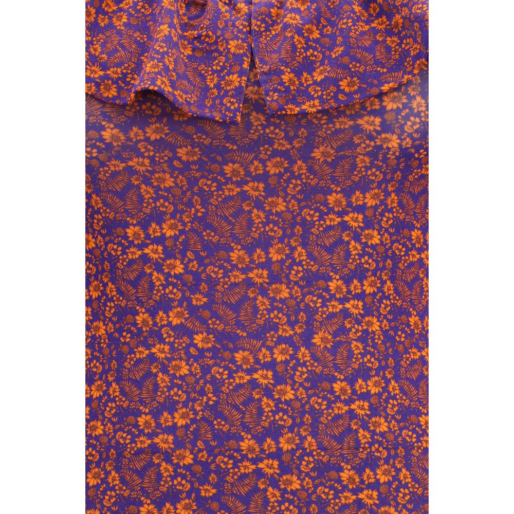 Mehrfarbiges Viskose-Freizeitkleid