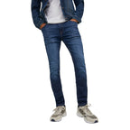 Blue Cotton Skinny Jeans