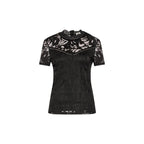 Schwarzes Polyamid-T-Shirt