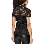 Schwarzes Polyamid-T-Shirt