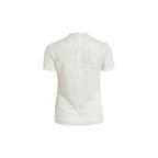 Cremefarbenes Polyamid-T-Shirt
