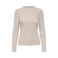 Beige Polyester Turtleneck