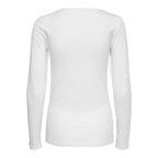 Langärmliges T-Shirt aus weißer Baumwolle