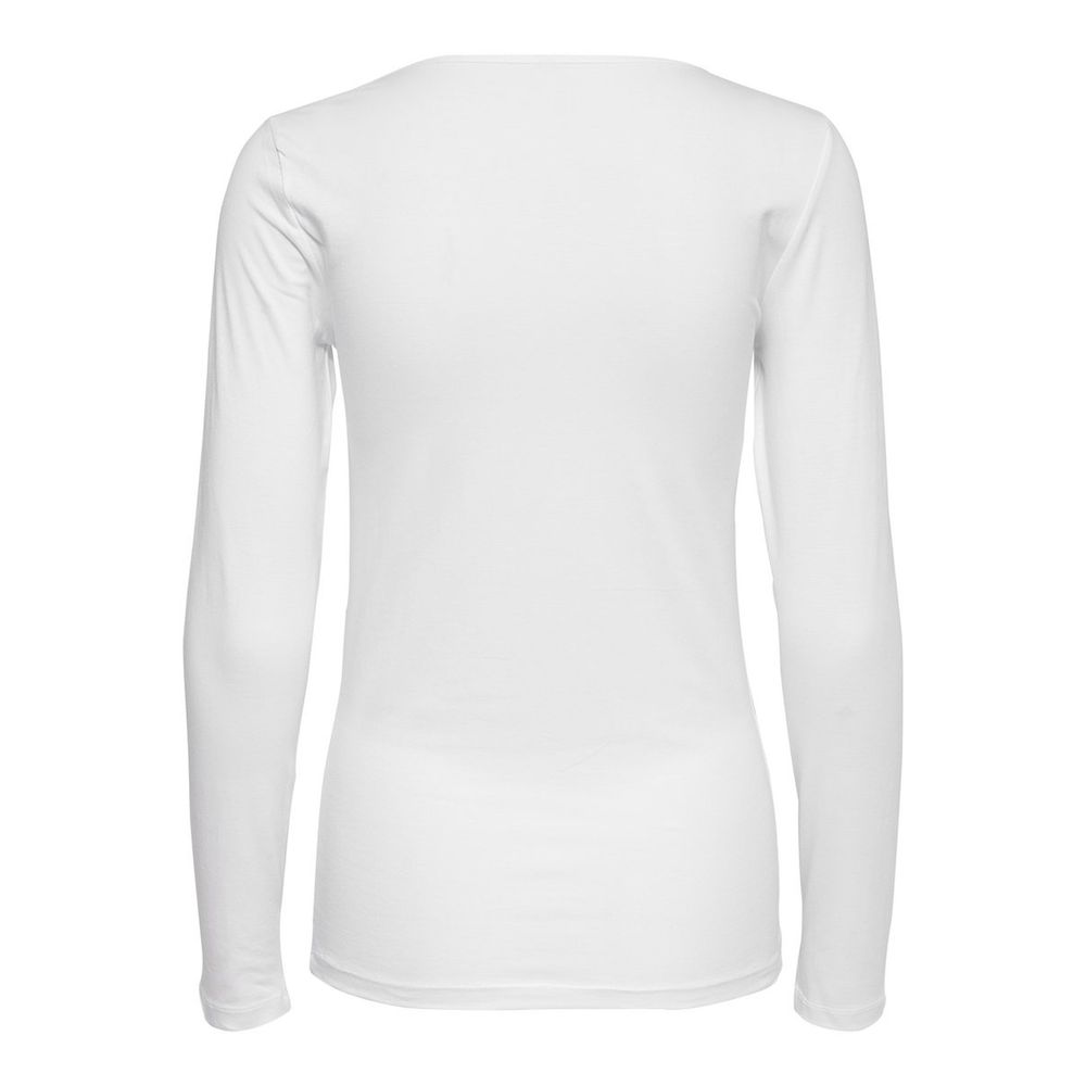 Langärmliges T-Shirt aus weißer Baumwolle