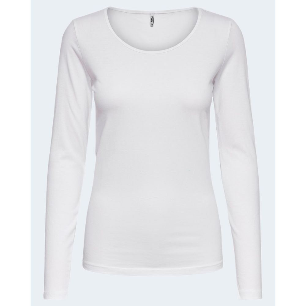 Langärmliges T-Shirt aus weißer Baumwolle