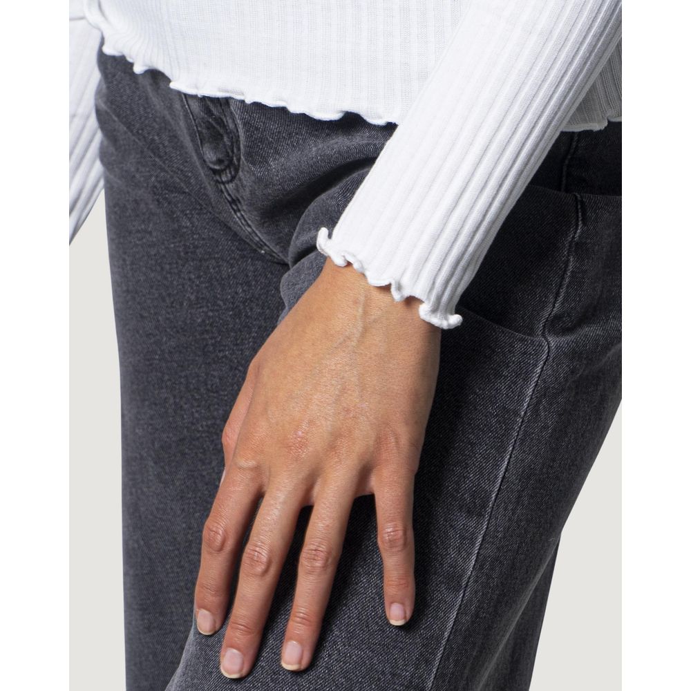 White Polyester Turtleneck