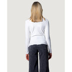 White Polyester Turtleneck