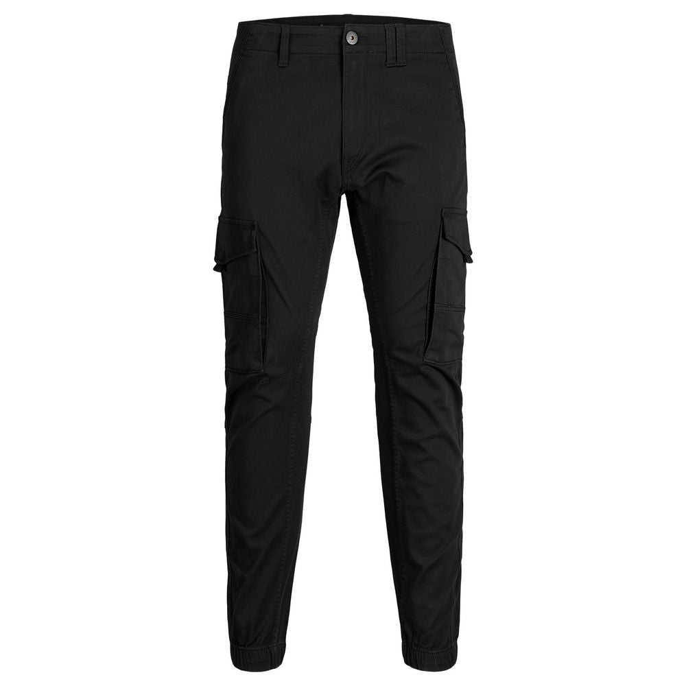 Schwarze Röhrenhose aus Baumwolle