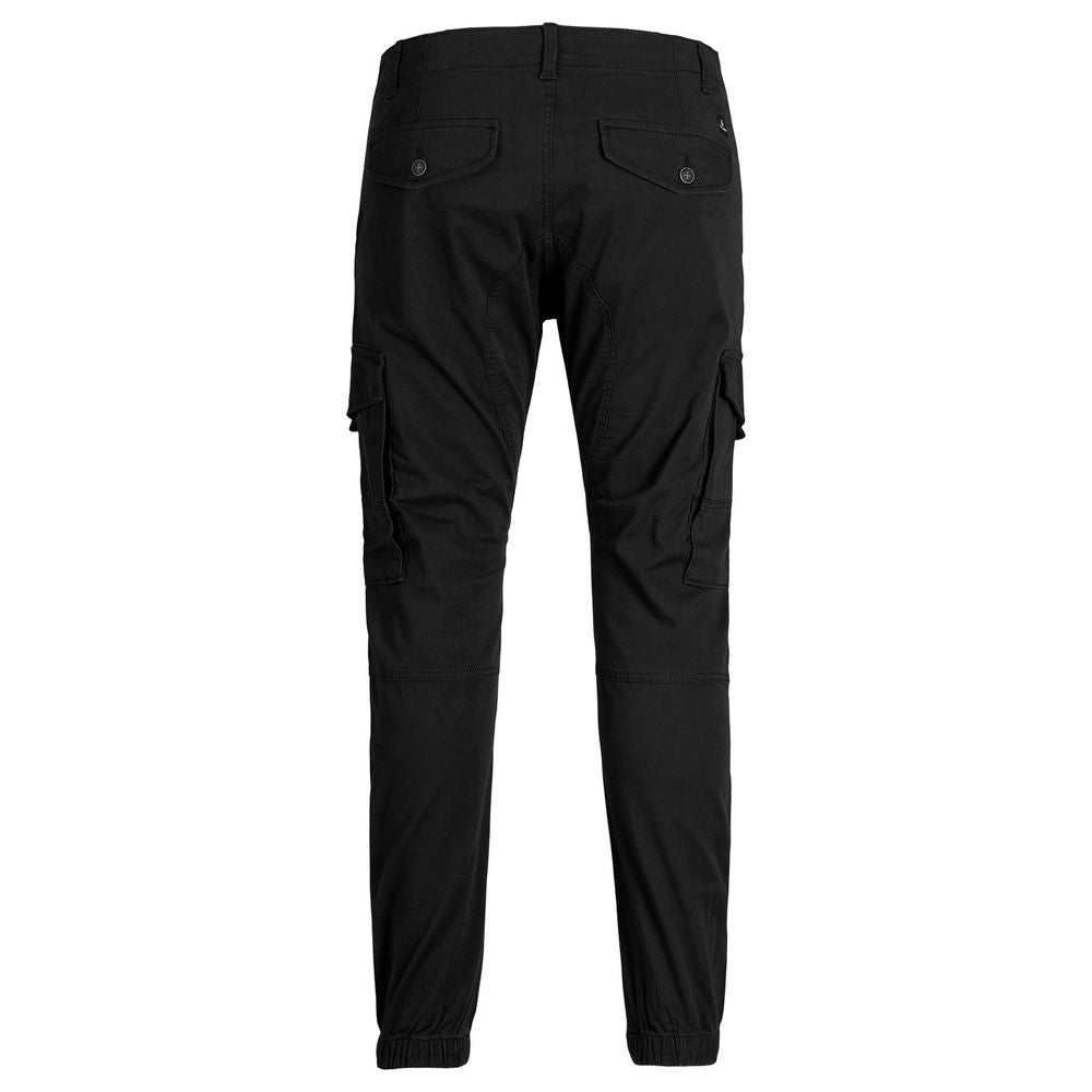 Schwarze Röhrenhose aus Baumwolle