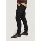 Schwarze Röhrenhose aus Baumwolle