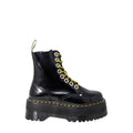 Black Leather Lace-Up Boots