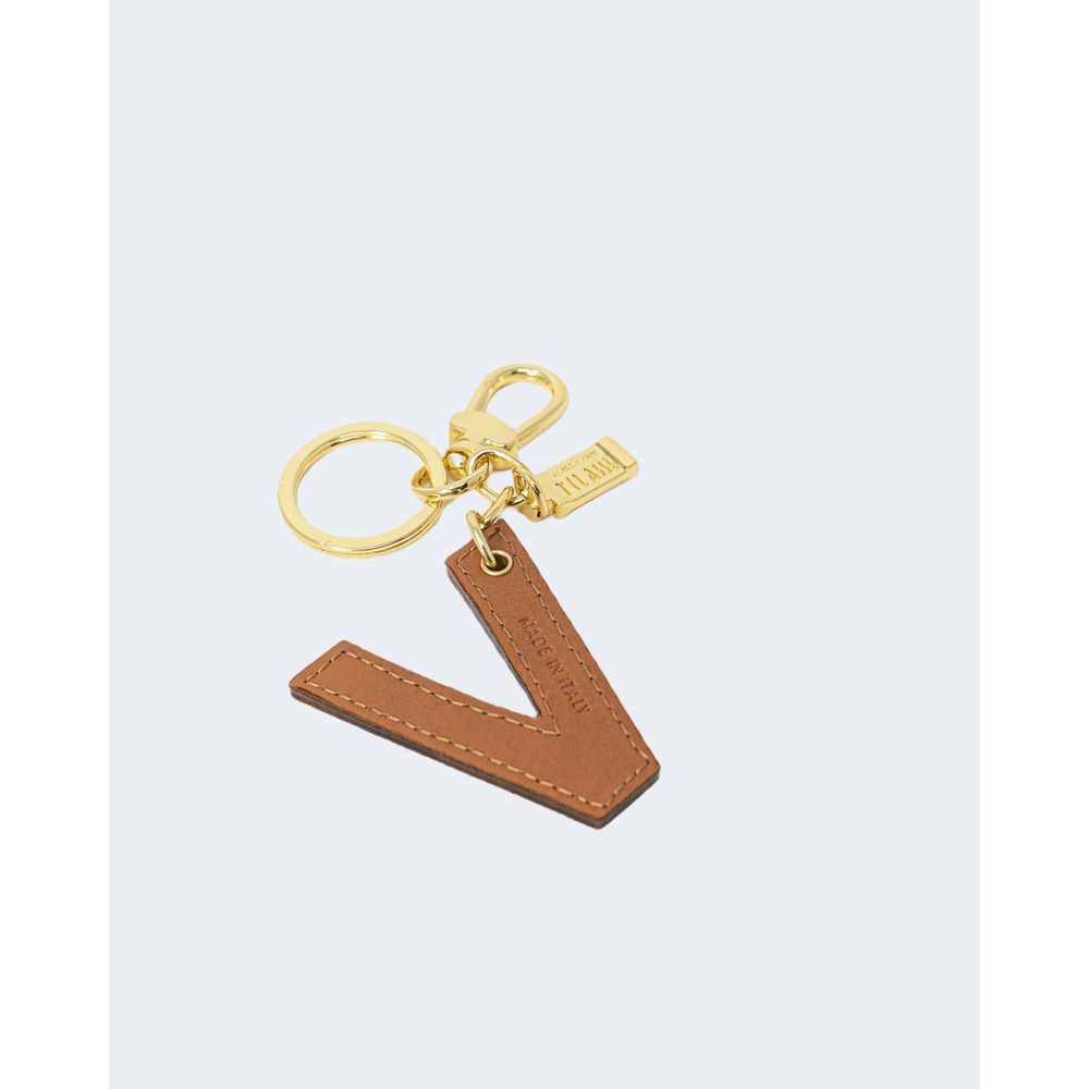 Beige Leder Schlüsselanhänger