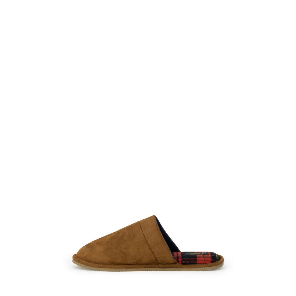 Beige Polyester-Hausschuhe