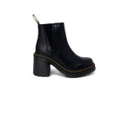 Black Leather High Heel Pumps