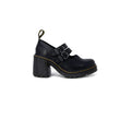 Black Leather High Heel Pumps