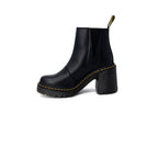 Black Leather High Heel Pumps