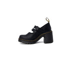 Black Leather High Heel Pumps