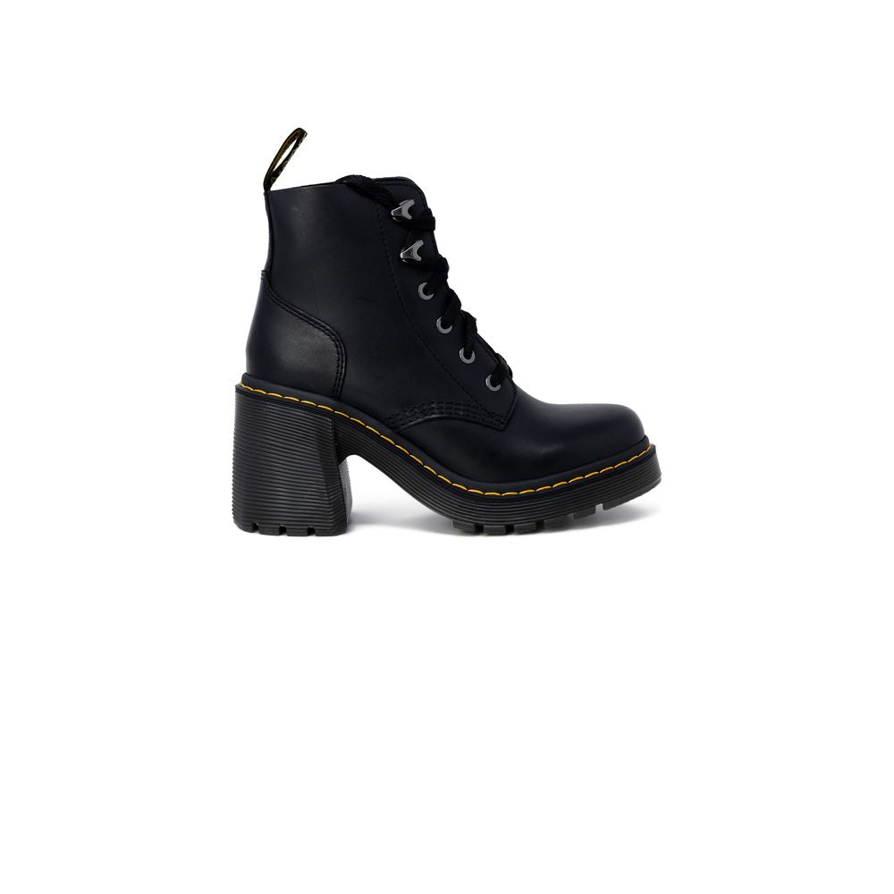 Schwarze Lederstiefeletten