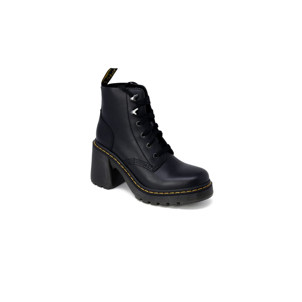 Schwarze Lederstiefeletten