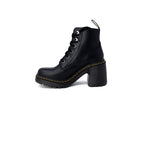 Schwarze Lederstiefeletten