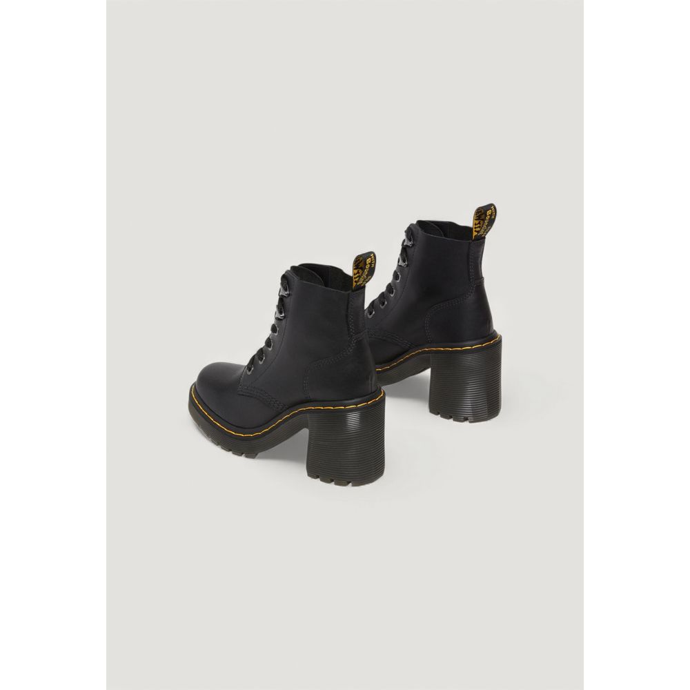 Schwarze Lederstiefeletten