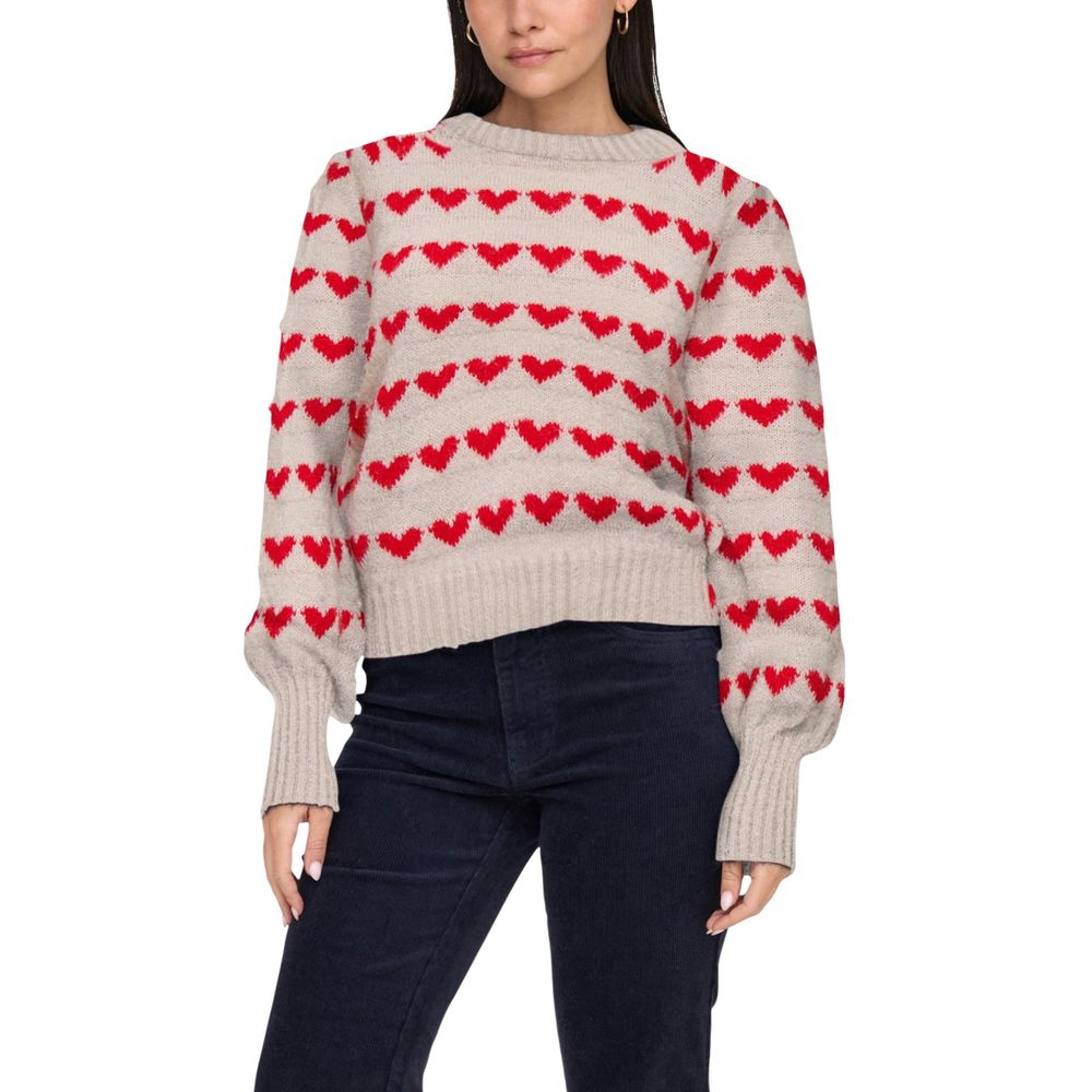 Beiges Polyester-Sweatshirt