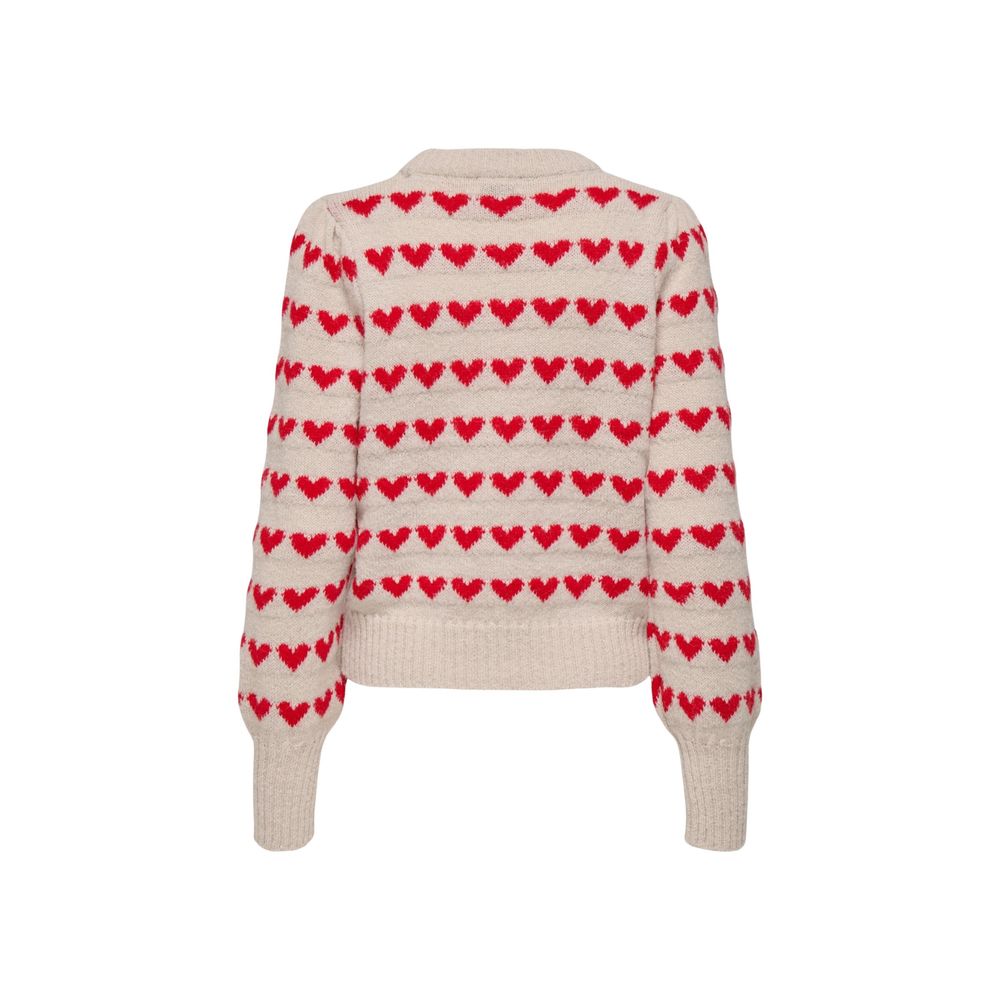 Beiges Polyester-Sweatshirt