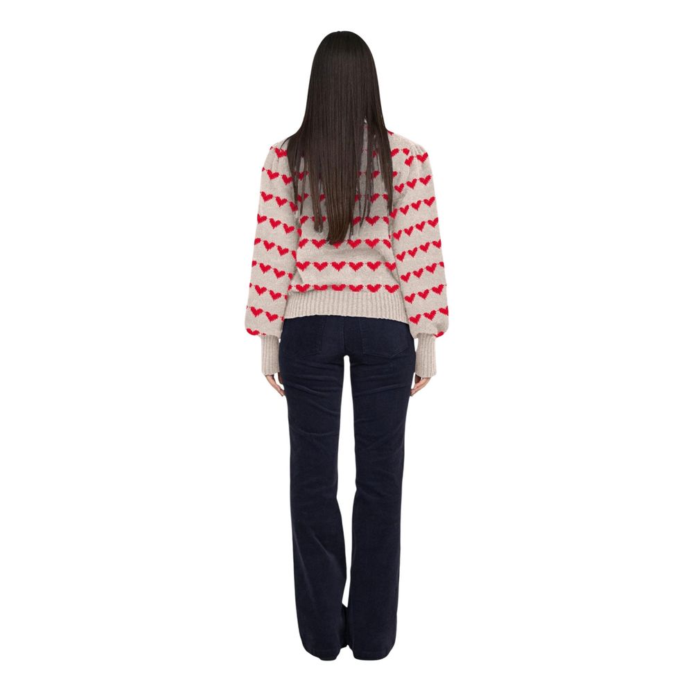 Beiges Polyester-Sweatshirt