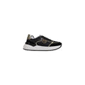 Black Leather Low Top Sneakers